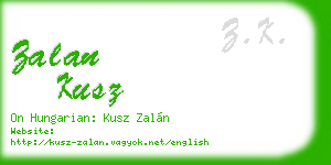 zalan kusz business card