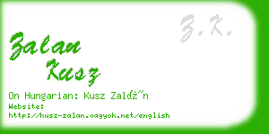 zalan kusz business card